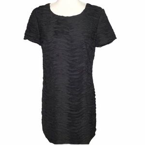Ark & Co Black Ruffle‎ Tier Shift Dress Sz Small